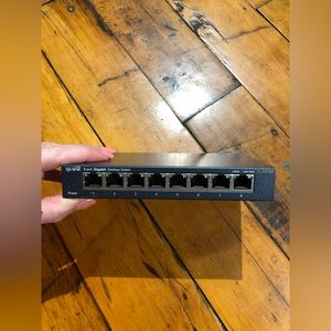 TP-Link TL-SG108 8-Port 1000Mbps Gigabit Ethernet Desktop Switch, Steel Case